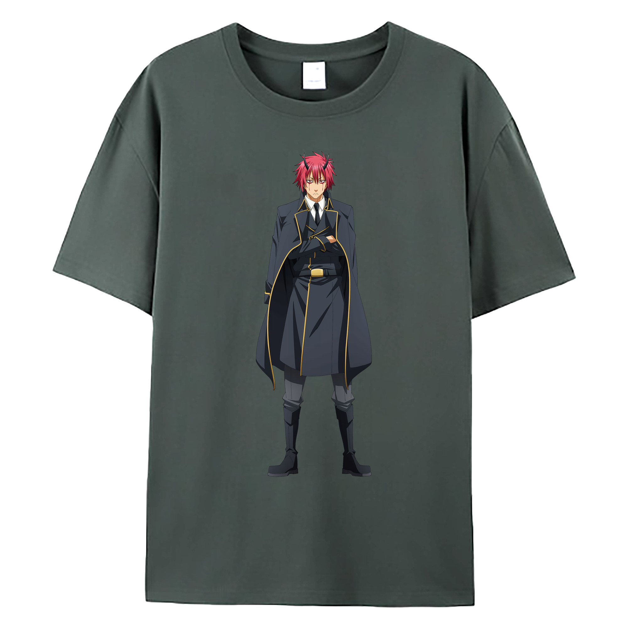 （画像用） 転スラ Regarding Reincarnated to Slime 綿100％ メンズ半袖Tシャツ｜肌触りやわらか＆通気性